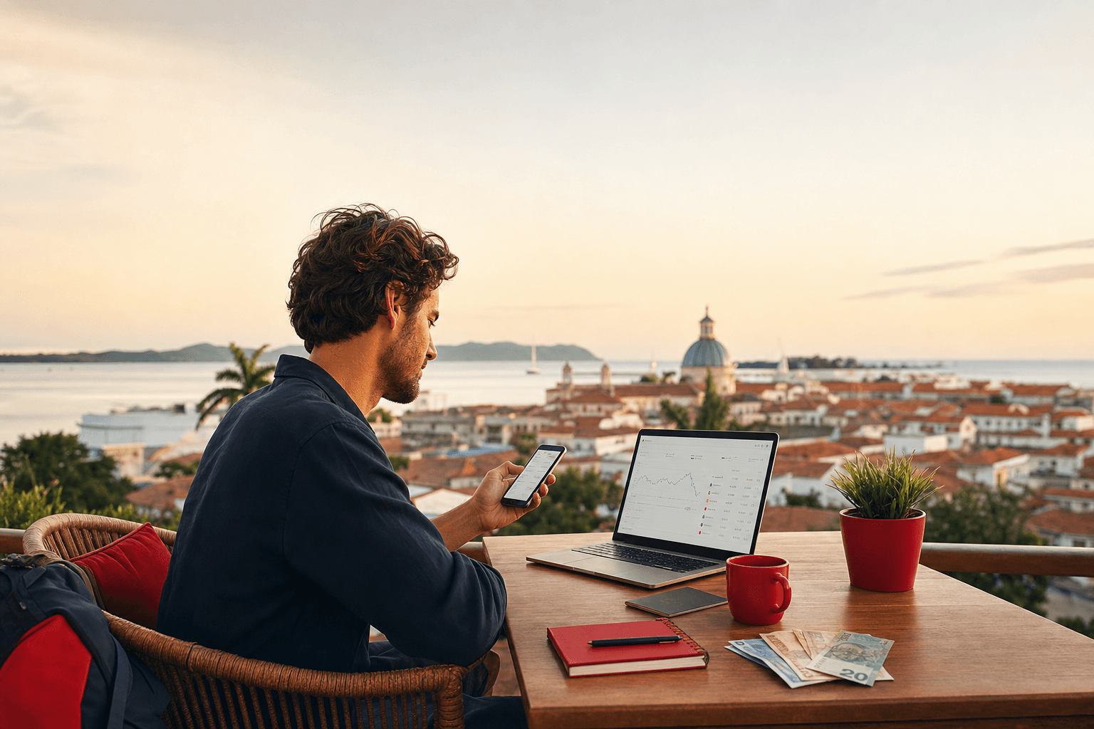 Editorial illustration for the article "Currency Conversion Near Me: Your Digital Nomad Guide (2026)".