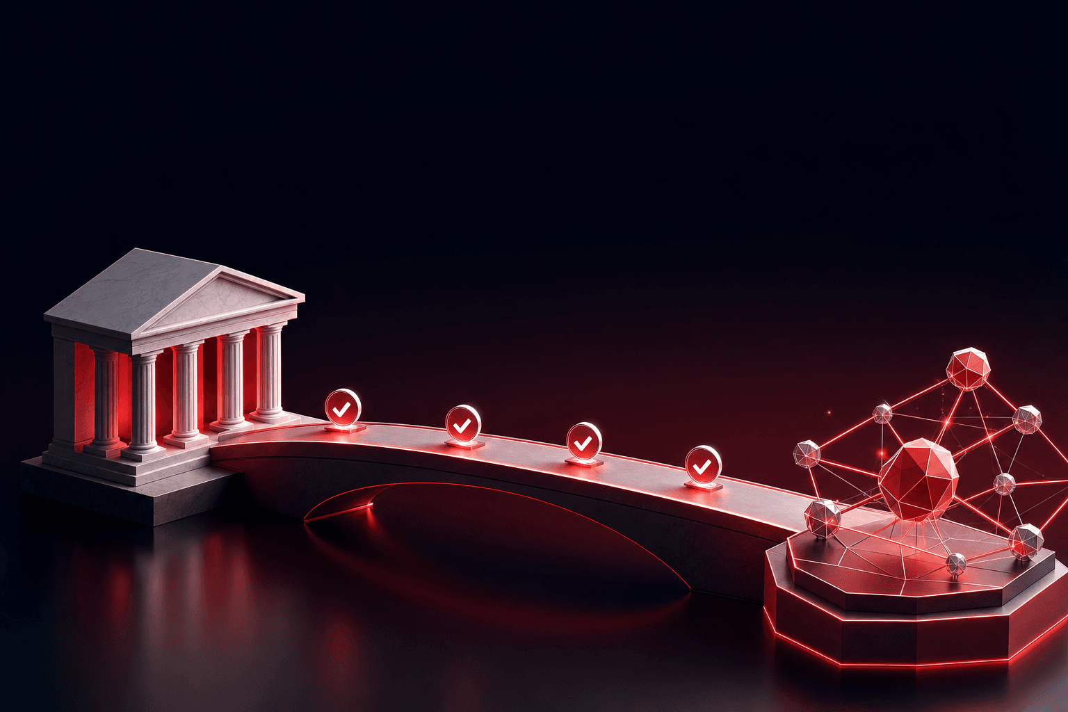 Editorial illustration for the article "What Banks Actually Want From Crypto Companies (And Why Most Fail)".